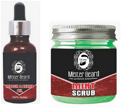 

MISTER BEARD MOOCH & BEARD OIL 100ML WITH MINT SCRUB 100GM(Set of 2)