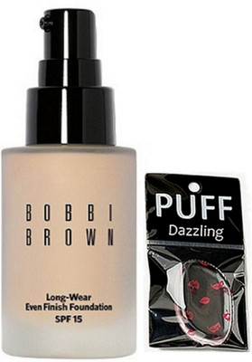 

Dazzling Silicon puff & long-wear even finish foundation spf 15 (Set of 2)(Set of 2)