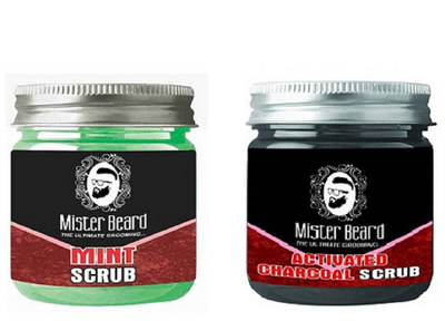 

MISTER BEARD CHARCOAL SCRUB 100GM WITH MINT SCRUB 100GM(Set of 2)