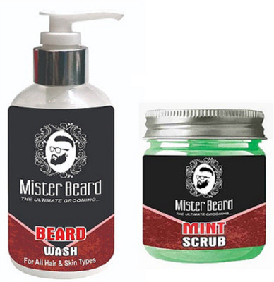 

MISTER BEARD BEARD WASH 200ML WITH MINT SCRUB 100GM(Set of 2)