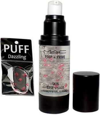

dazzling Silicon puff with mac prep+prime skin base visage face primer(Set of 2)