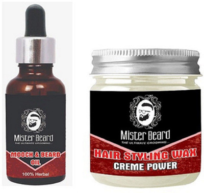 

MISTER BEARD MOOCH & BEARD OIL 100ML WITH HAIR STYLING WAX 100GM(Set of 2)
