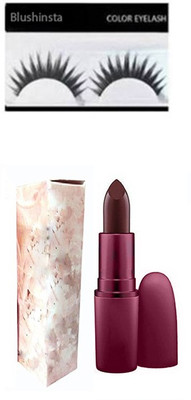

blushinsta combo set of eyelashes giambattista lipstick(Set of 2)