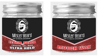 

MISTER BEARD ULTRA HOLD WAX 100GM WITH MOOCH WAX 100GM(Set of 2)