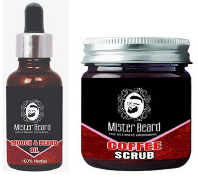 

MISTER BEARD MOOCH & BEARD OIL 100ML WITH COFFEE SCRUB 100GM(Set of 2)