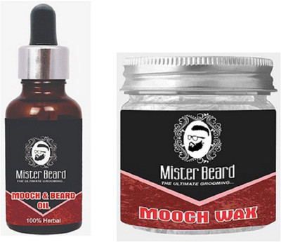 

MISTER BEARD MOOCH & BEARD OIL 100ML WITH MOOCH WAX 100GM(Set of 2)