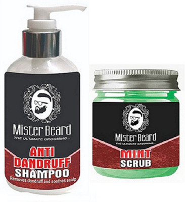 

MISTER BEARD ANTI DANDRUFF SHAMPOO 200ML WITH MINT SCRUB 100GM(Set of 2)