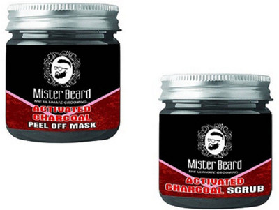 

MISTER BEARD CHARCOAL MASK 100GM WITH CHARCOAL SCRUB 100GM(Set of 2)