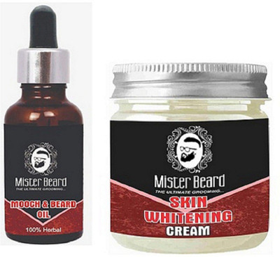 

MISTER BEARD MOOCH & BEARD OIL 100ML WITH SKIN WHITEING CREAM 100GM(Set of 2)