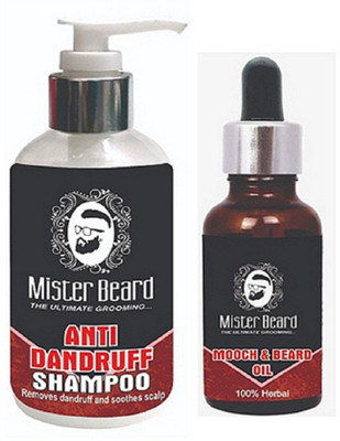 

MISTER BEARD ANTI DANDRUFF SHAMPOO 200ML WITH BEARD OIL 100ML(Set of 2)