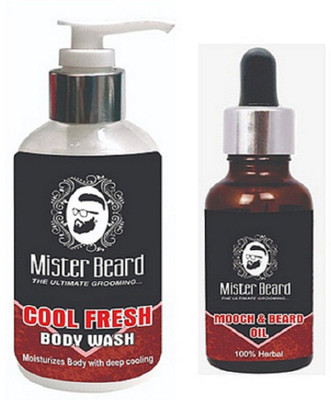 

MISTER BEARD MOOCH & BEARD OIL 100ML WITH COOL FRESH BODY WASH 200ML(Set of 2)
