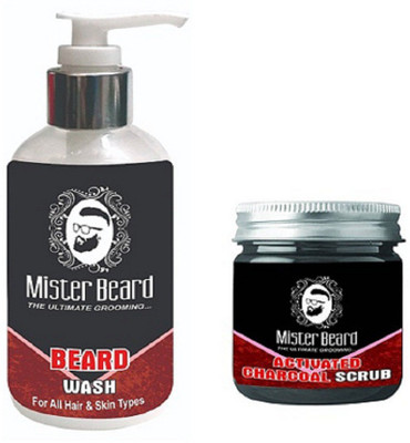

MISTER BEARD BEARD WASH 200ML WITH CHARCOAL SCRUB 100GM(Set of 2)