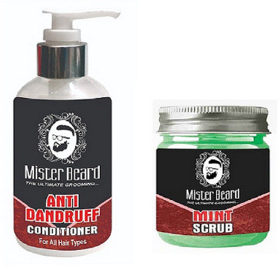 

MISTER BEARD ANTI DANDRUFF CONDITIONER 200ML WITH MINT SCRUB 100GM(Set of 2)