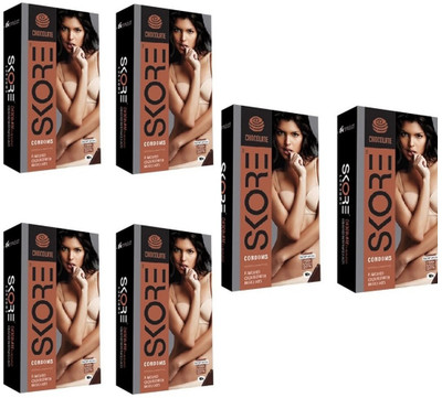 Skore Condom Chocolate Flavour Condom(Set of 6, 60S)