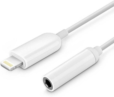 

Klick N Shop 8 Pin Lighting Male To 3.5MM Audio Aux Female Cable Headphone Extension(Compatible with iPhone 8/8Plus iPhone7/7Plus iPhone X/10, White)