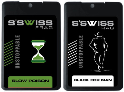 

S'SWISS slow poison and black for man combo Pack - 40 ml Pocket Perfume - For Men & Women(40 ml, Pack of 2)