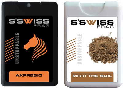 

S'SWISS axpresio and mitti the soil combo Pack - 40 ml Pocket Perfume - For Men & Women(40 ml, Pack of 2)