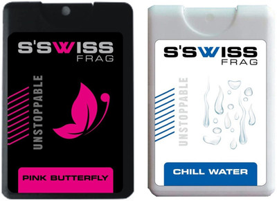 

S'SWISS Pink Butterfly and chill water Combo Pack - 40 ml Pocket Perfume - For Men & Women(40 ml, Pack of 2)