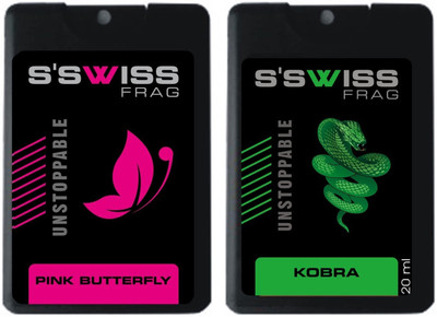 

S'SWISS Pink Butterfly and kobra Combo Pack - 40 ml Pocket Perfume - For Men & Women(40 ml, Pack of 2)