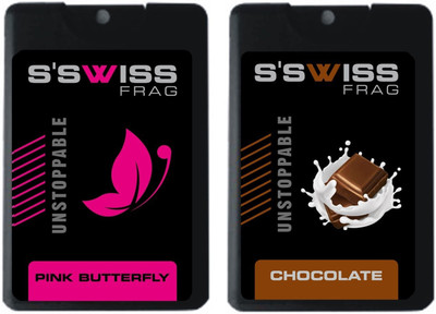

S'SWISS Pink Butterfly and chocolate Combo Pack - 40 ml Pocket Perfume - For Men & Women(40 ml, Pack of 2)
