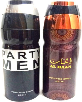 

ARQUS PARTY MEN AND AL HAAN Perfume Body Spray - For Men(400 ml, Pack of 2)