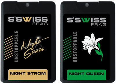

S'SWISS night strom and night queen Pack - 40 ml Pocket Perfume - For Men & Women(40 ml, Pack of 2)