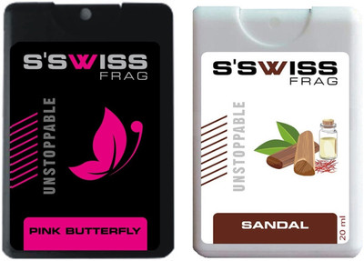 

S'SWISS Pink Butterfly and sandal Combo Pack - 40 ml Pocket Perfume - For Men & Women(40 ml, Pack of 2)