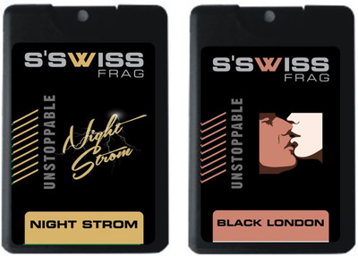

S'SWISS night strom and black london Combo Pack - 40 ml Pocket Perfume - For Men & Women(40 ml, Pack of 2)