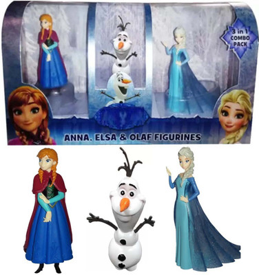 

Grv Kreations Frozen Anna, Elsa & Olaf 3 in 1 Figures Doll Pack(Blue)