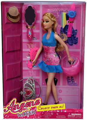 

TOYZTREND BEAUTIFUL DOLL WITH HAIR ACCESSORIES,PURSE AND CROWN(Multicolor)