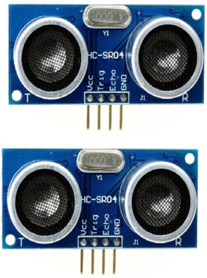Technical hut 2 Pieces HC-SR04 Ultrasonic/Sonar Distance Measuring Sensor Module For Projects Temperature Sensor and Controller Electronic Hobby Kit