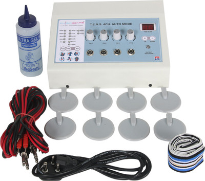 

Physiogears Tens Four Channel Auto Mode Digital mode used in Physiotherapy Clinic and Personal care Physiotherapy Equipment Electrotherapy Device(MG-107-PG)
