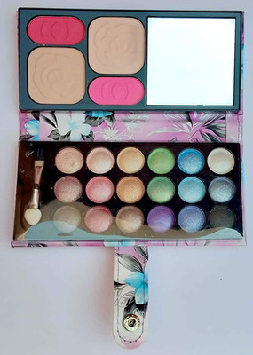 OUMEIDIE Eyeshadow Face Powder Blusher Makeup Kit 15 g(Gold)