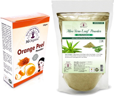 

3G organic Orange Peel Aloe Vera Anti Acne face Pack Combo (200 Gms)(200 g)