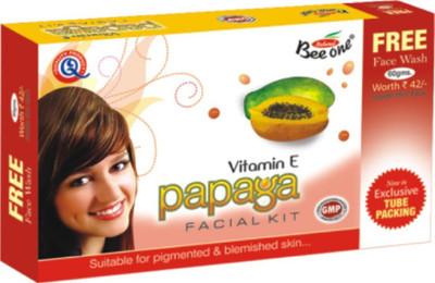 

BEEONE VITAMIN - E PAPAYA FACIAL KIT (SUITABLE FOR PIGMENTED & BLEMISHED SKIN) 170 GM 170 g