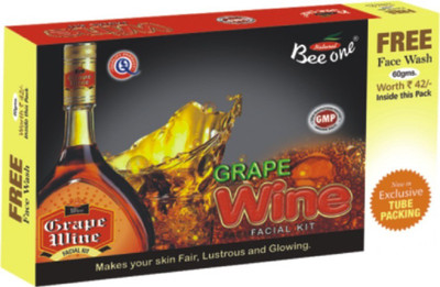 

BEEONE GRAPE WINE FACIAL KIT 170 GM(MAKE YOUR SKIN FAIR,LUSTROUS AND GLOWING) 170 g