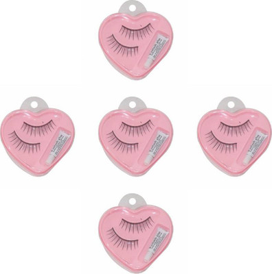 

Glamzone Premium False Eyelashes With Glue Black (Combo Of 5)(Pack of 5)