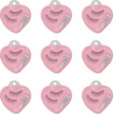 

Glamzone False Eyelashes | With Glue | 9 Pairs | Natural Look (Pack of 9)(Pack of 9)