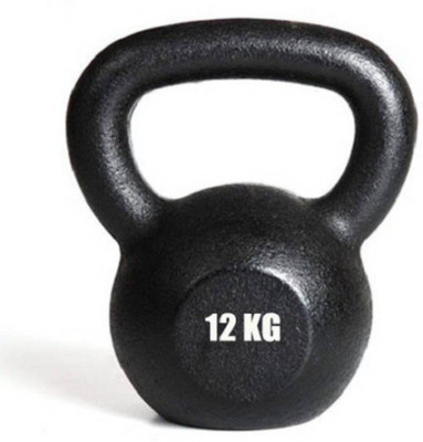 

saipro 12 KG CAST IRON KETTLEBELL FOR GYM EXERCISE Black Kettlebell(12 kg)