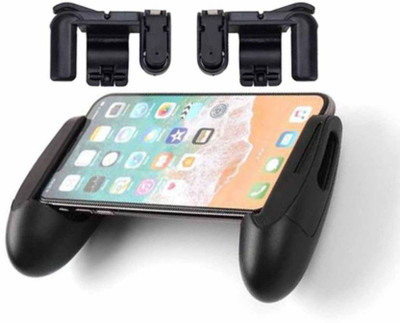 

AMJ Best Quality Mobile Phone Shooter Controller Gamepad Remote + Trigger Fire Button Handle Cell Phone Adapter for PUBG Gaming Joystick PTR_004 Gaming Accessory Kit(Black, For Android, iOS)