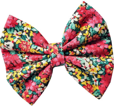 

craft maniacs Floral 4" inches bow Hair Pin, Back Pin, Hair Pin(Pink)