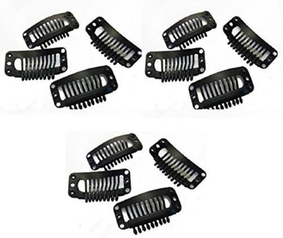 

PELO Clips For Hair Toupee, Hair Patch Clips, , hair Attachment Clips For Men & Women, Black (Set Of 12pcs) Pack Of 1 Hair Clip(Black)
