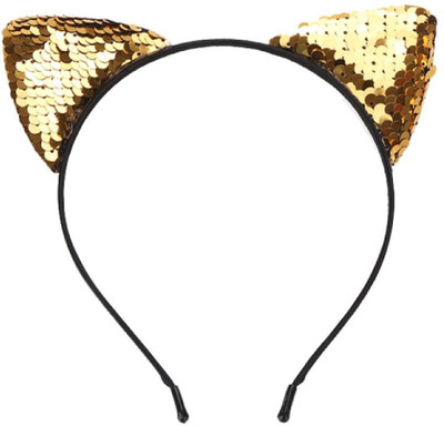 

Siddiva Golden cat ear hairband fro Girls/ Women Hair Band, Head Band(Gold)