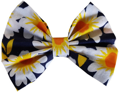 

craft maniacs Sunflower themed 4" inches bow Hair Pin, Back Pin, Hair Pin(Blue)