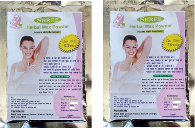 

Shree HERBAL WAX POWDER INSTANT HAIR REMOVER Wax(200 g, Set of 2)