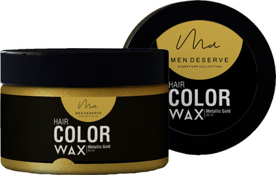 

MEN DESERVE Hair Styling Color Wax For Strong Hold And Volume For Highlights, Parties And Special Occasions (60 ML, Metallic Gold) Hair Wax(60 ml)