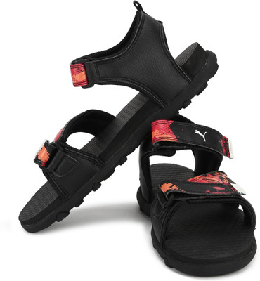 

Puma Boys & Girls Velcro Sports Sandals(Black, Puma black redblast