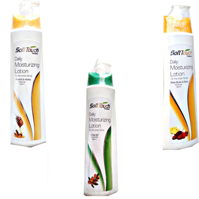 

Soft Touch Daily Moisturizing Lotion-Almond & Honey AND Olive oil AND Shea Butter & Berry Enriched With Vitamin E.(500 ml)