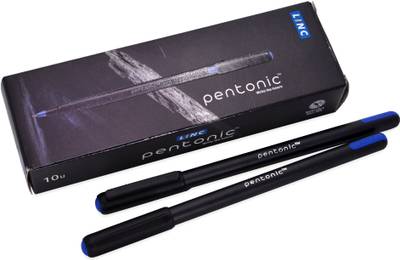 Pentonic 0.7mm Blue Ball Pen  (Pack of 10, Blue)