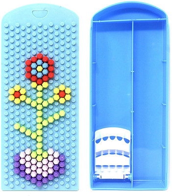 

INAAYA Best Quality of pencil box Brain Teaser Game, return gift for kids birthday na Art Plastic Pencil Box(Set of 1, Blue)